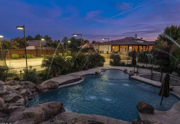 Private pool with waterslide, Gilbert AZ