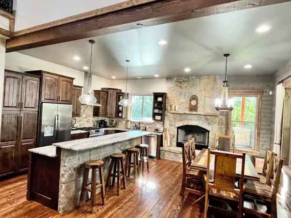 Kitchen and dining area