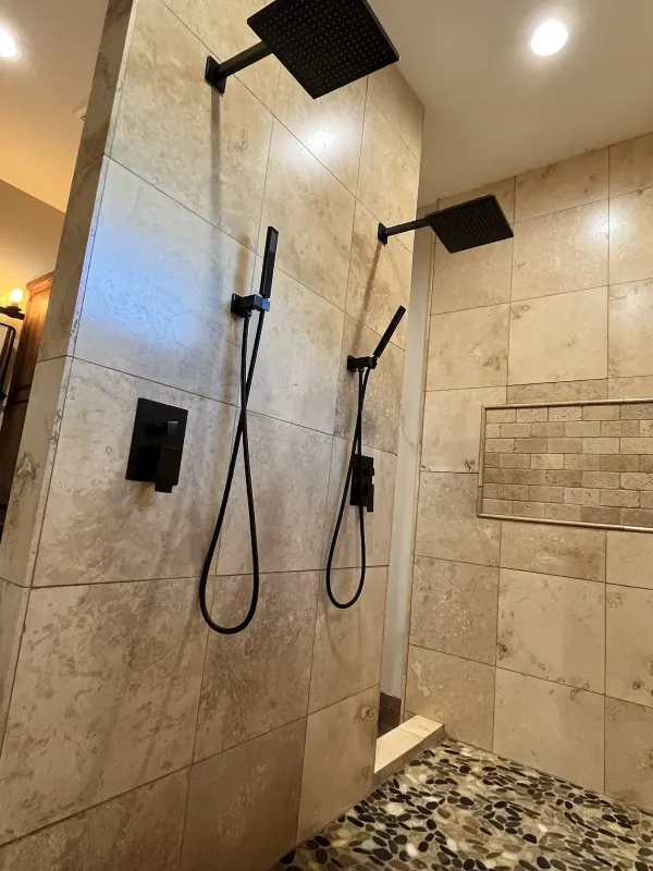 Primary bathroom double shower